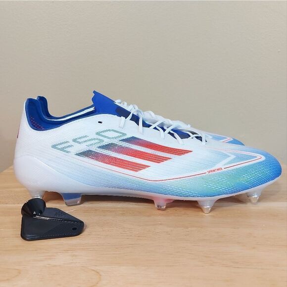 Adidas F50 Elite SG Soccer Cleats White Blue Red IF1299 Men\'s Size 12.5 main image 4